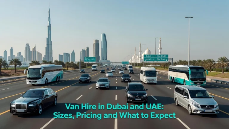 Professional header image for comparison analysis: Van Hire in Dubai and UAE: Sizes, Pricing and What to Expect