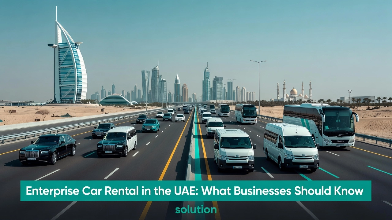 Professional header image for comparison analysis: Enterprise Car Rental in the UAE: What Businesses Should ...