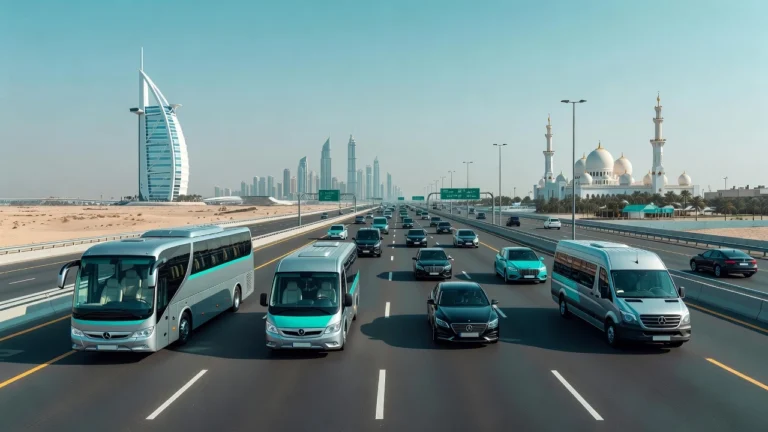 Professional header image for list-based article: 7 Types of Bus Services in the UAE and How to Choose the ...