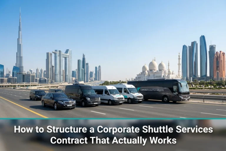 Professional header image for step-by-step guide: How to Structure a Corporate Shuttle Services Contract Th...