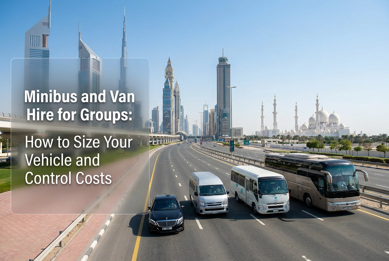 Professional header image for comparison analysis: Minibus and Van Hire for Groups: How to Size Your Vehicle...